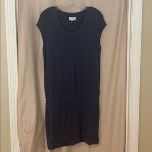 lou and grey navy heather dress with fitted bottom